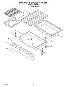 04 - Drawer & Broiler Parts parts for Whirlpool Range IMP85801 from AppliancePartsPros.com