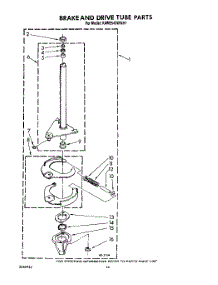 11 - Brake And Drive Tube parts for Kitchenaid Washer KAWE540WAL1 from AppliancePartsPros.com