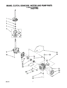 04 - Brake, Clutch, Gearcase, Motor And Pump parts for Whirlpool Washer 6LSP8255BQ3 from AppliancePartsPros.com