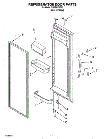 06 - Refrigerator Door Parts parts for Whirlpool Refrigerator CS22TKXNQ00 from AppliancePartsPros.com