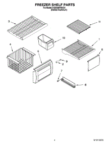 03 - Freezer Shelf Parts parts for Kitchenaid Refrigerator KSSS48FMXO3 from AppliancePartsPros.com