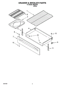 04 - Drawer & Broiler Parts parts for Whirlpool Range IME32300 from AppliancePartsPros.com