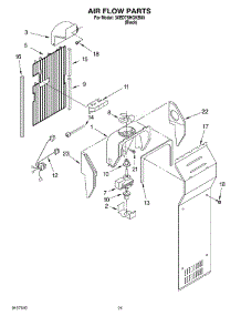 12 - Air Flow parts for Whirlpool Refrigerator 3XED7SHGKB00 from AppliancePartsPros.com