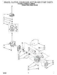 05 - Brake, Clutch, Gearcase, Motor & Pump parts for Whirlpool Washer LLT8233DQ0 from AppliancePartsPros.com