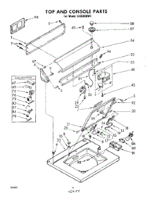 04 - Top And Console parts for Whirlpool Washer LHB3000W1 from AppliancePartsPros.com