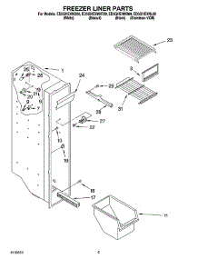 04 - Freezer Liner Parts parts for Whirlpool Refrigerator ED5GHEXMNT00 from AppliancePartsPros.com