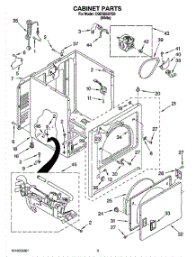 02 - Cabinet Parts parts for Whirlpool Dryer CGDS832VQ0 from AppliancePartsPros.com