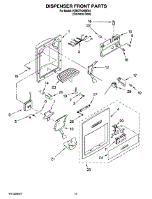 12 - Dispenser Front Parts parts for Kitchenaid Refrigerator KBUDT4265E04 from AppliancePartsPros.com