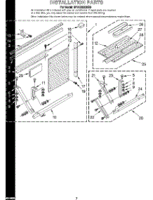 05 - Installation parts for Whirlpool Air Conditioner BPAC2530ES0 from AppliancePartsPros.com