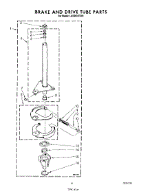 09 - Brake And Drive Tube parts for Whirlpool Washer LA5300XTW0 from AppliancePartsPros.com