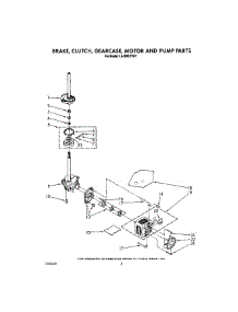 07 - Brake, Clutch, Gearcase, Motor And Pump parts for Whirlpool Washer LA4800XTF1 from AppliancePartsPros.com