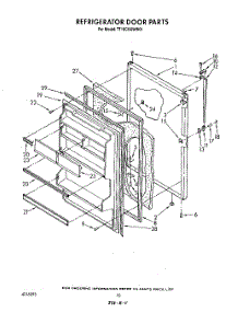 08 - Refrigerator Door , Not Illustrated parts for Whirlpool Refrigerator TT16CKXWN01 from AppliancePartsPros.com