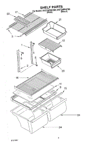 05 - Shelf, Optional parts for Whirlpool Refrigerator 8VET2WPKKQ00 from AppliancePartsPros.com
