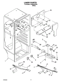 03 - Liner Parts parts for Whirlpool Refrigerator ET8AHKXPQ01 from AppliancePartsPros.com