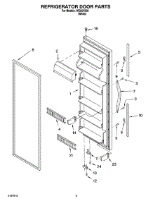 06 - Refrigerator Door Parts parts for Whirlpool Refrigerator IKQ224300 from AppliancePartsPros.com