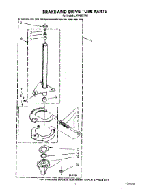 10 - Brake And Drive Tube parts for Whirlpool Washer LA7900XTW1 from AppliancePartsPros.com