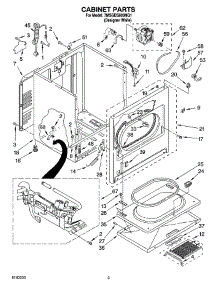 02 - Cabinet Parts parts for Whirlpool Dryer 7MSGDS800MQ1 from AppliancePartsPros.com