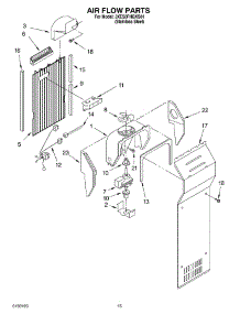 08 - Air Flow parts for Whirlpool Refrigerator 3XES0FHGKS01 from AppliancePartsPros.com
