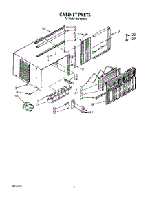 04 - Cabinet parts for Whirlpool Air Conditioner CA12WR4 from AppliancePartsPros.com