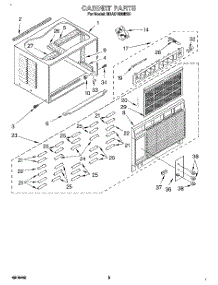 03 - Cabinet parts for Whirlpool Air Conditioner BHAC1800BS0 from AppliancePartsPros.com