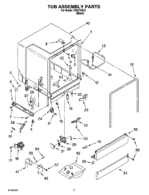 03 - Tub Assembly Parts parts for Whirlpool Dishwasher IRD6750D2 from AppliancePartsPros.com