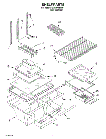 03 - Shelf parts for Whirlpool Refrigerator GT2SHKXLS00 from AppliancePartsPros.com