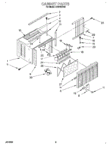 03 - Cabinet parts for Whirlpool Air Conditioner AR0700XA0 from AppliancePartsPros.com
