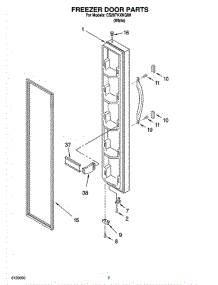 05 - Freezer Door Parts parts for Whirlpool Refrigerator CS20TKXNQ00 from AppliancePartsPros.com