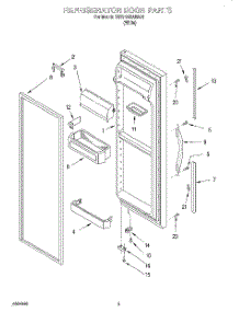 06 - Refrigerator Door parts for Whirlpool Refrigerator BRS71ABANA01 from AppliancePartsPros.com