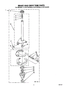 09 - Brake And Drive Tube parts for Whirlpool Washer LLV6144AG0 from AppliancePartsPros.com