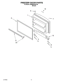 06 - Freezer Door, Optional parts for Whirlpool Refrigerator 8GR9SHKXKT00 from AppliancePartsPros.com
