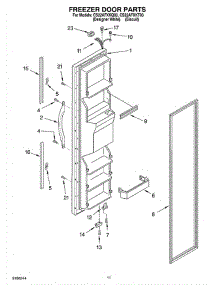 07 - Freezer Door parts for Whirlpool Refrigerator CS22AFXKT03 from AppliancePartsPros.com