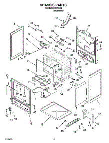 03 - Chassis Parts parts for Whirlpool Range IMP85802 from AppliancePartsPros.com