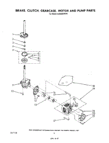 06 - Brake, Clutch, Gearcase, Motor And Pump parts for Whirlpool Washer LA5550XPW4 from AppliancePartsPros.com