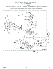 05 - 3401771 Burner parts for Whirlpool Dryer CGP2961JQ0 from AppliancePartsPros.com