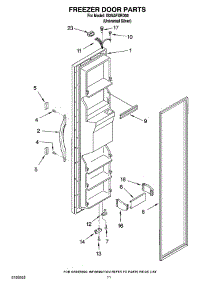 07 - Freezer Door Parts parts for Whirlpool Refrigerator IS25AFXRD00 from AppliancePartsPros.com