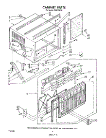 04 - Cabinet parts for Whirlpool Air Conditioner CAW13E1A1 from AppliancePartsPros.com