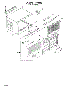 03 - Cabinet Parts parts for Whirlpool Air Conditioner CA18WCL1 from AppliancePartsPros.com