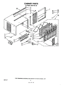 04 - Section parts for Whirlpool Air Conditioner AHFP8120 from AppliancePartsPros.com