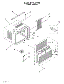03 - Cabinet parts for Whirlpool Air Conditioner CAR10RSL0 from AppliancePartsPros.com