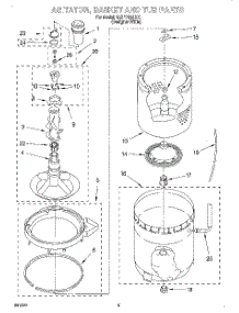 03 - Agitator, Basket And Tub parts for Whirlpool Washer 6LSR7244EQ1 from AppliancePartsPros.com