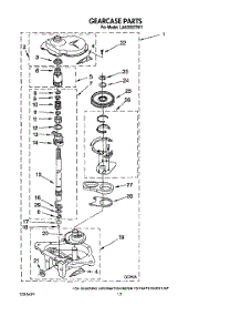 11 - Gearcase parts for Whirlpool Washer LA6300XTF1 from AppliancePartsPros.com