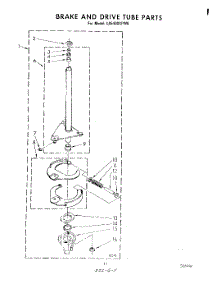 09 - Brake And Drive Tube parts for Whirlpool Washer LA5400XPW0 from AppliancePartsPros.com