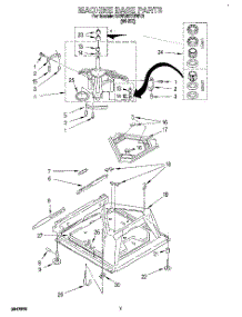 05 - Machine Base parts for Kitchenaid Washer KAWE877BWH1 from AppliancePartsPros.com