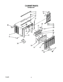 04 - Cabinet parts for Whirlpool Air Conditioner R611 from AppliancePartsPros.com