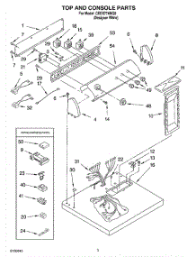 02 - Top And Console Parts parts for Whirlpool Dryer CEDS774MQ0 from AppliancePartsPros.com
