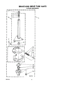 11 - Brake And Drive Tube parts for Kitchenaid Washer KAWE540WWH2 from AppliancePartsPros.com