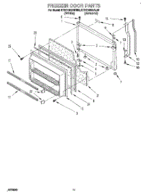 07 - Freezer Door parts for Kitchenaid Refrigerator KTRC18KBAL00 from AppliancePartsPros.com