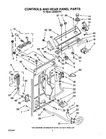 03 - Controls And Rear Panel parts for Whirlpool Washer LA6058XTW1 from AppliancePartsPros.com
