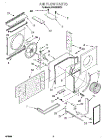 02 - Air Flow parts for Whirlpool Air Conditioner 3PACM22DD0 from AppliancePartsPros.com